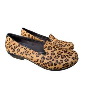 Dansko Olivia Leopard Calf Hair Loafer Women size 38 US 8